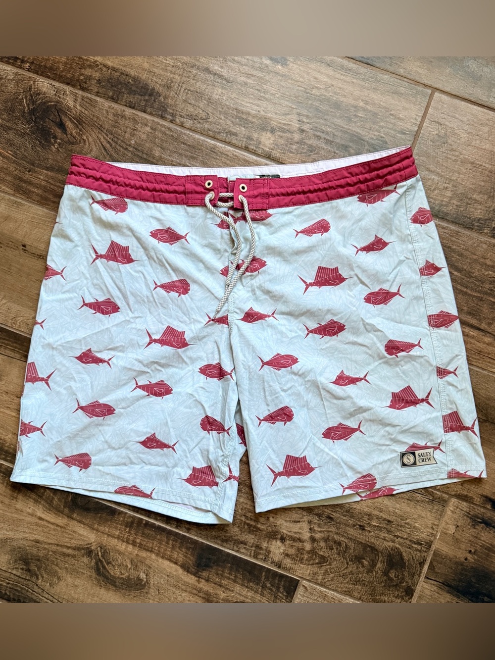 Salty Crew Mens‎ Bait Tank Utility Boardshort , Blue Red, 42